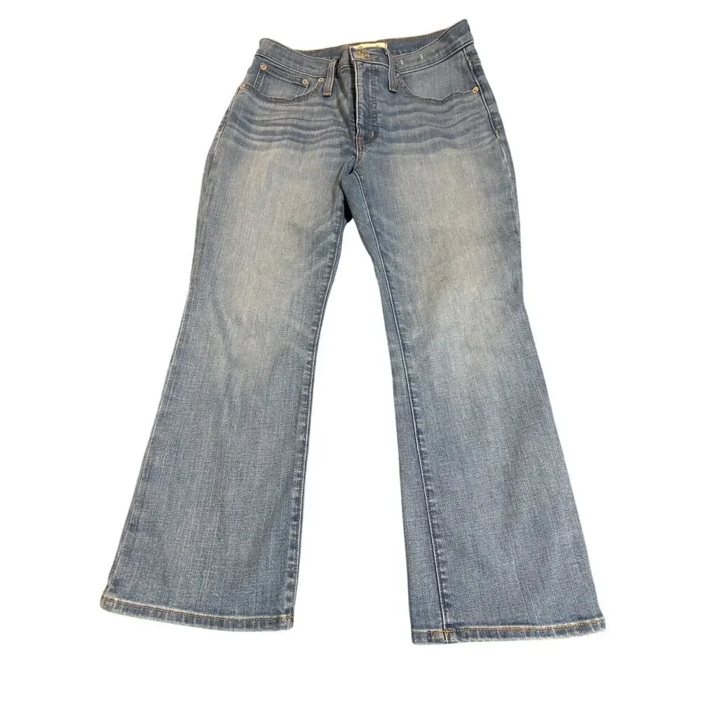 Madewell Cali Demi-Boot Jeans in Timpson Wash Size 27 Petite Y2K Mid Rise - Picture 2 of 11